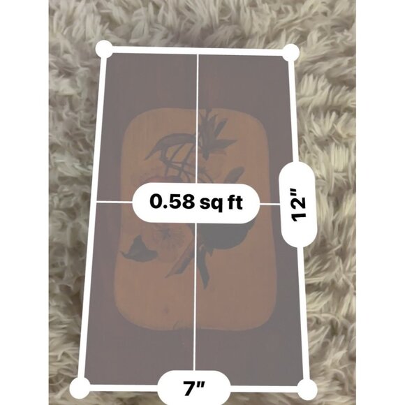 Vintage Wooden Box  Recipes or. Storage With Hand Painted Fruit  Design - Picture 11 of 11